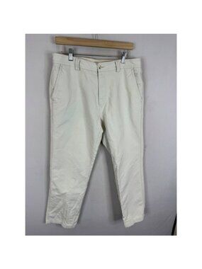 Tori Richard Honolulu Mens Cotton Chino Pants Off White Cream 34x30